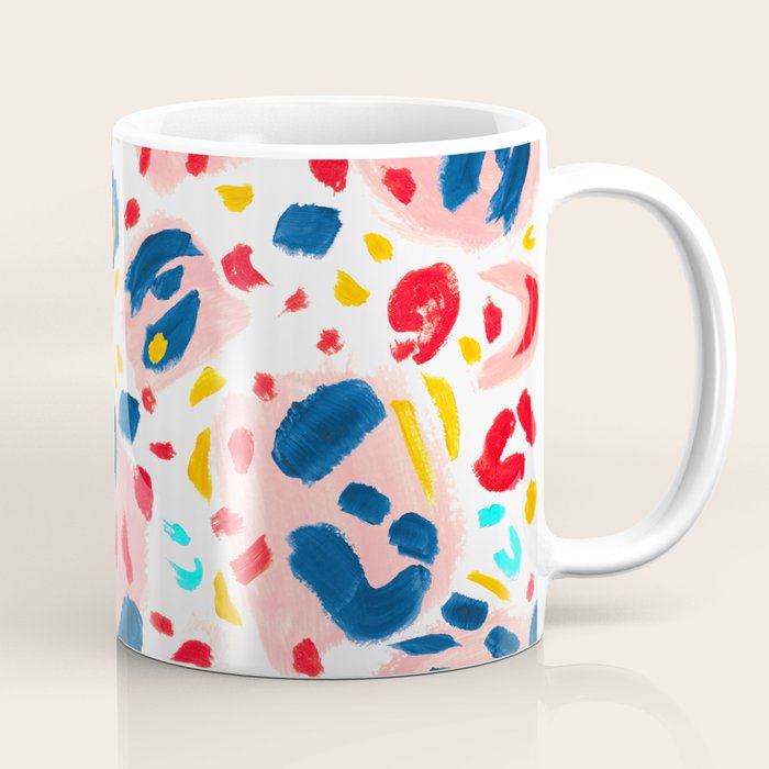 Painted Abstract Leopard Print Coffee Mug