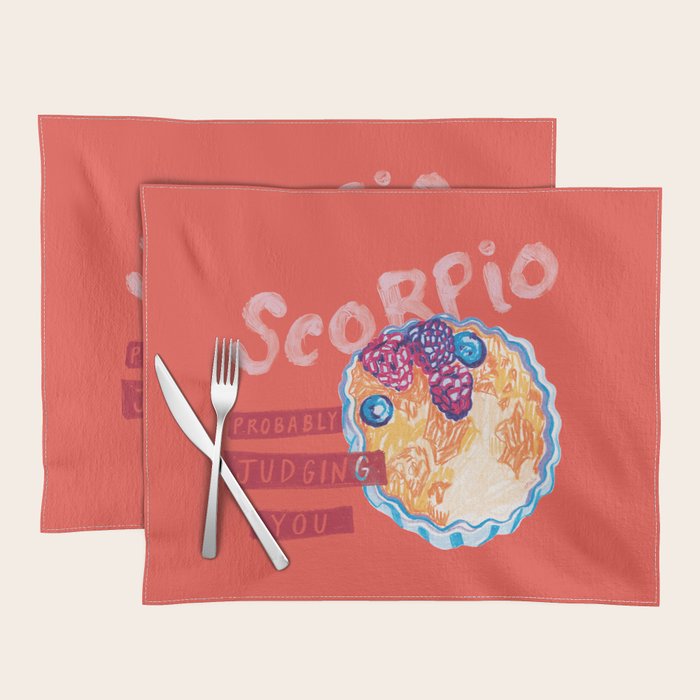 Scorpio Mood In Tomato Red | Zodiac Series Placemat