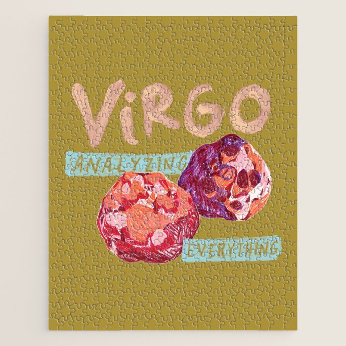 Virgo Perfection In Mustard Yellow | Zodiac Series Jigsaw Puzzle