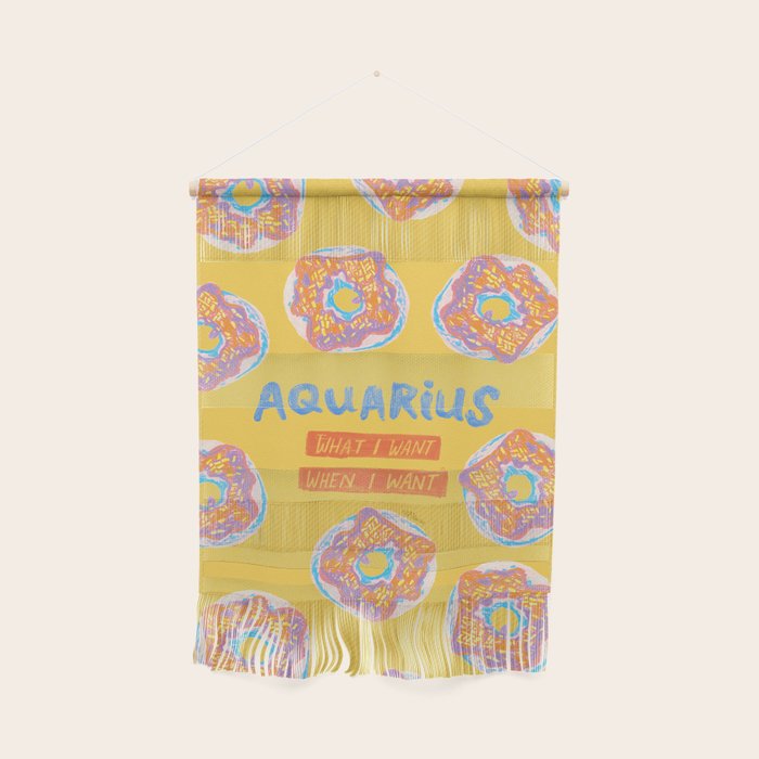 Aquarius Confidence In Buttercup Yellow | Zodiac Series Wall Hanging