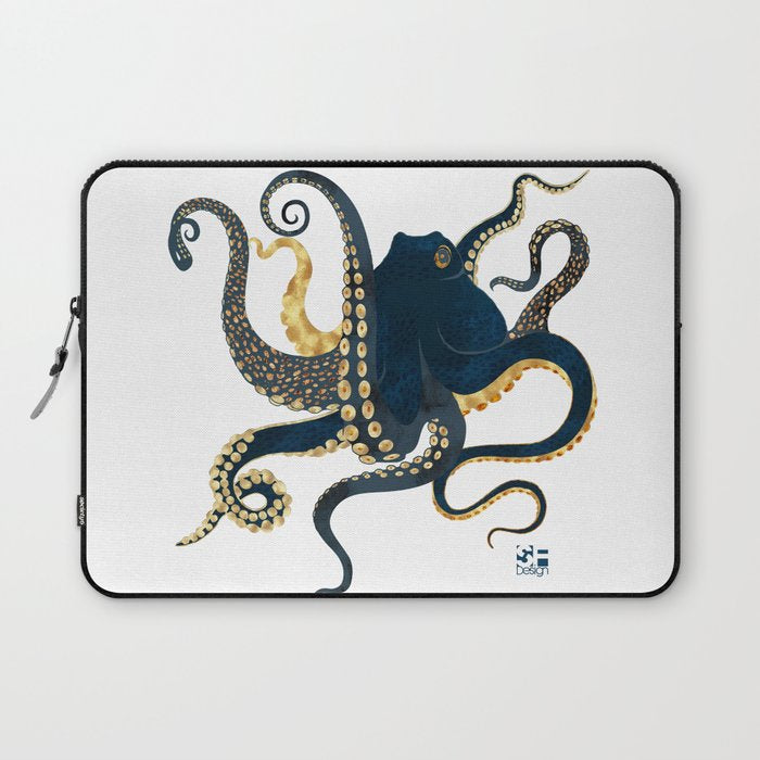 Metallic Octopus Iv-Custom Laptop Sleeve