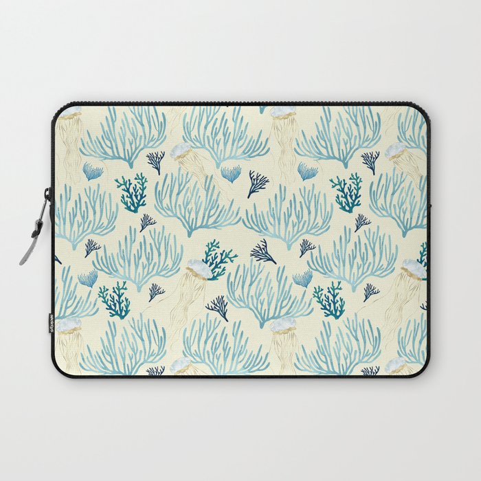 Jellyfish And Coral-Yellow Laptop Sleeve