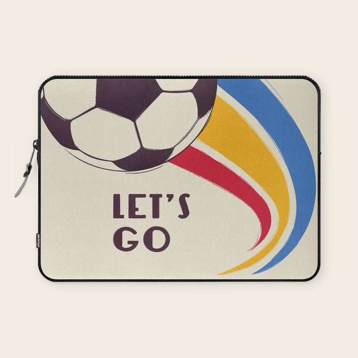 Let'S Go - Soccer Illustration Laptop Sleeve