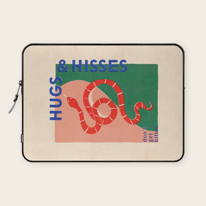 Vintage Snake, Retro Illustration And Typography  Laptop Sleeve