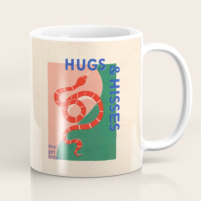 Vintage Snake, Retro Illustration And Typography  Coffee Mug
