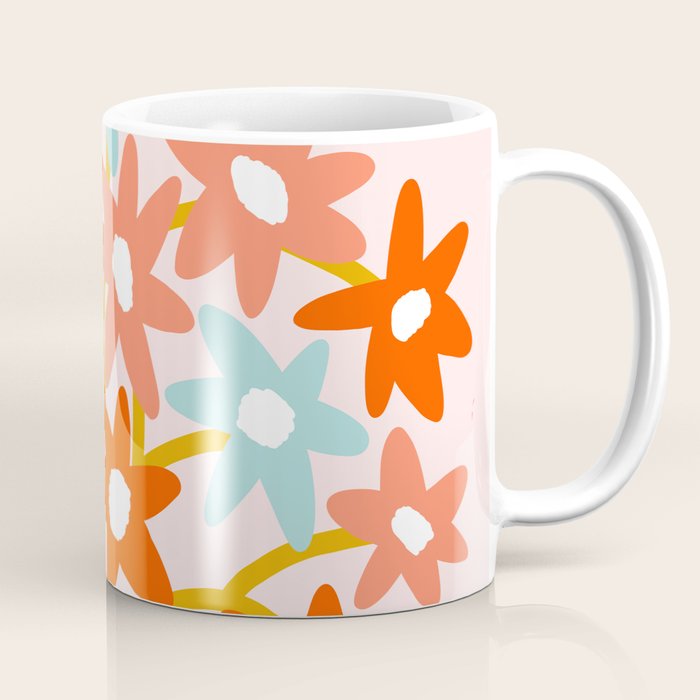 Sunny Vase With Super Bloom Daisies Coffee Mug
