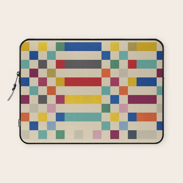 Modern Playful Checkered Abstract Laptop Sleeve