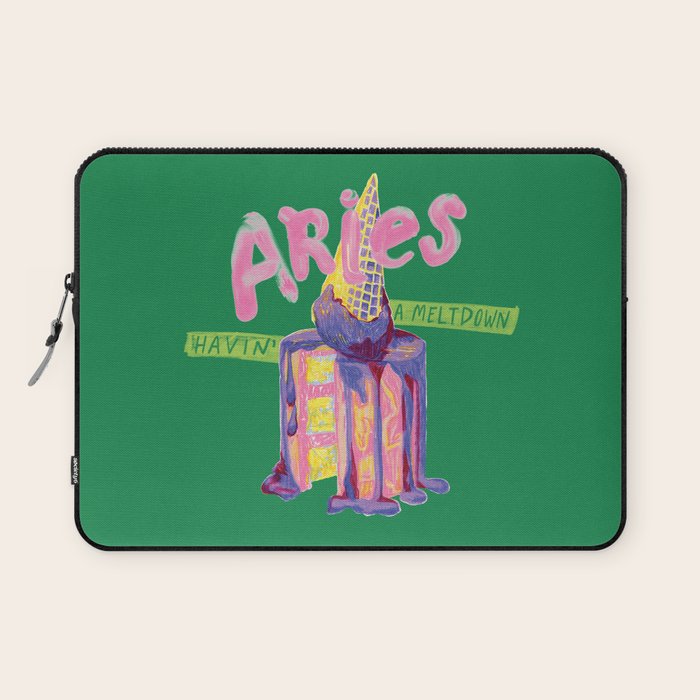 Aries Dessert In Kelly Green & Pink Laptop Sleeve