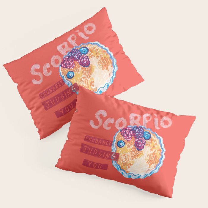 Scorpio Mood In Tomato Red | Zodiac Series Pillow Sham