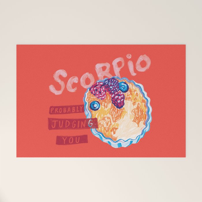 Scorpio Mood In Tomato Red | Zodiac Series Welcome Mat