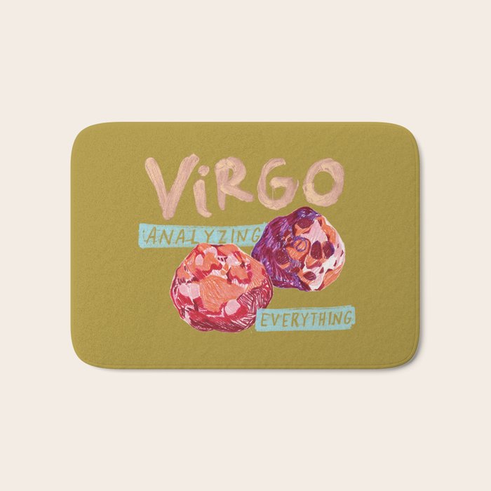 Virgo Perfection In Mustard Yellow | Zodiac Series Bath Mat