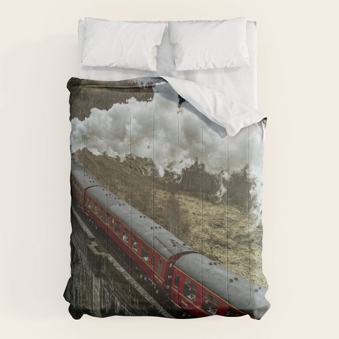 A Magical Train Journey Through The Scottish Highlands Comforter