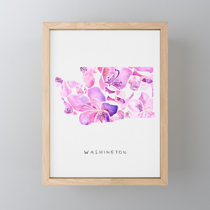 Washington State Rhododendron Mini Art Print