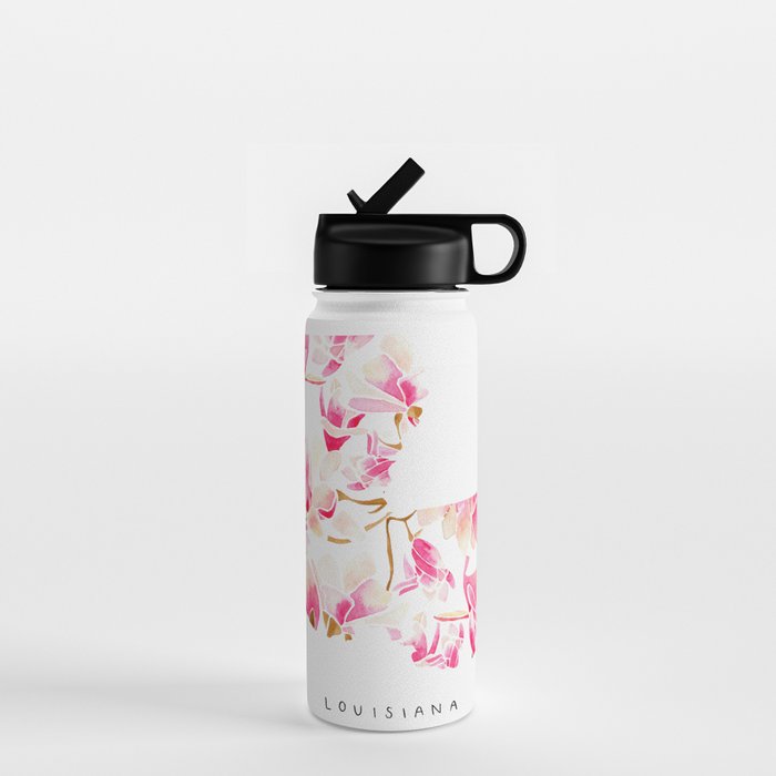 Louisiana State Flower - Magnolias Water Bottle