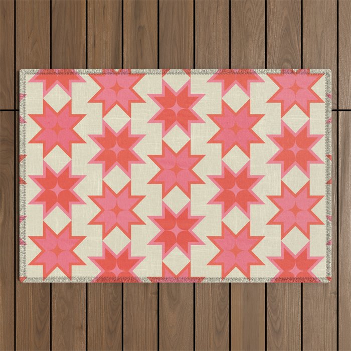 Celestial Winter Quilt Pattern Outdoor Rug