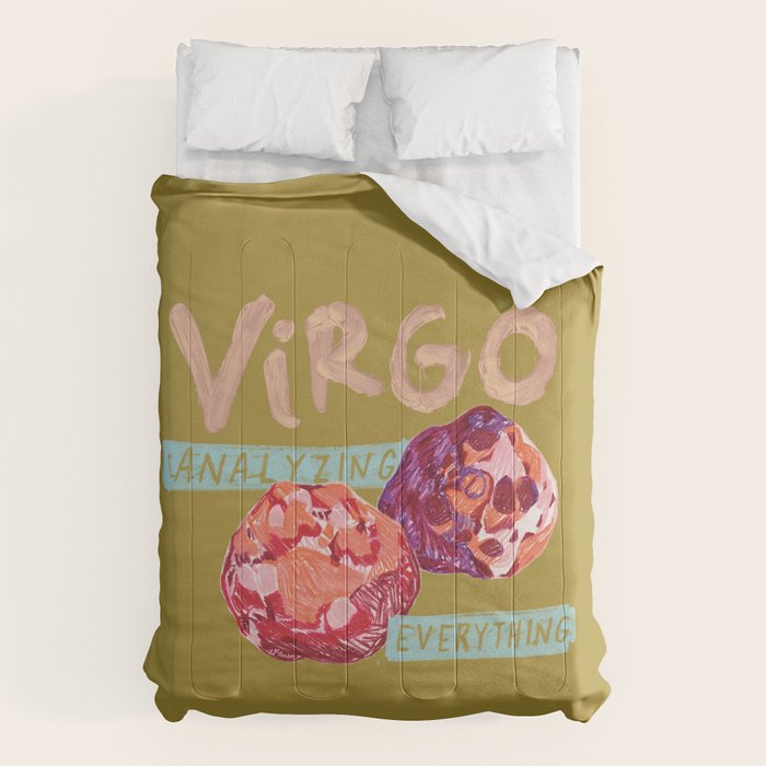Virgo Perfection In Mustard Yellow | Zodiac Series Comforter