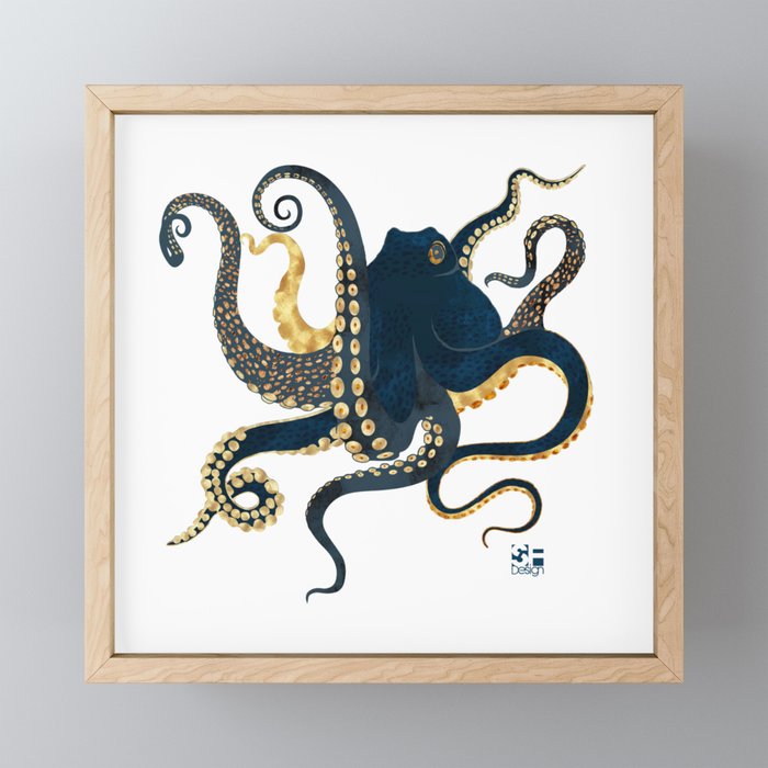 Metallic Octopus Iv-Custom Mini Art Print