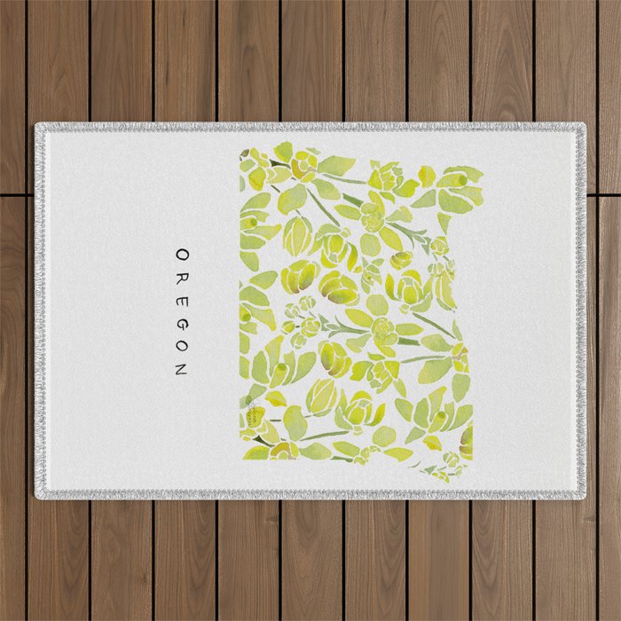Oregon State Flower - Tall Oregon Grape Outdoor Rug