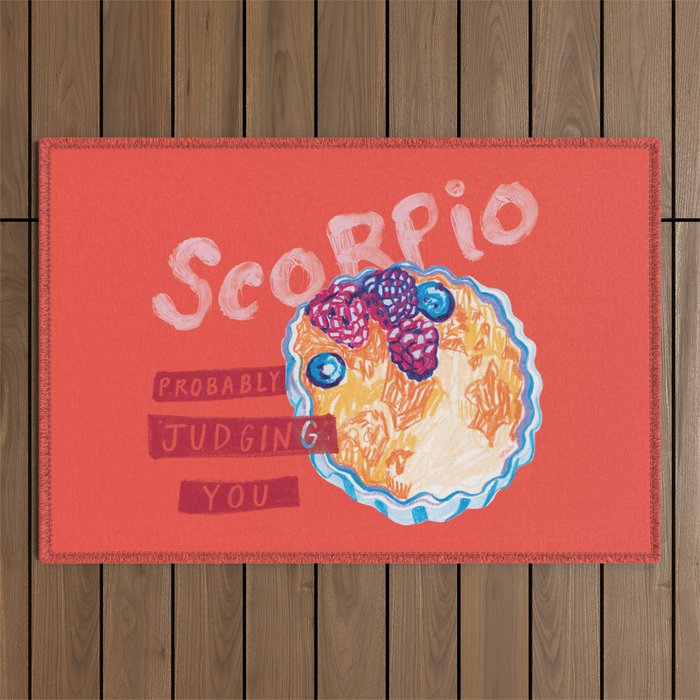 Scorpio Mood In Tomato Red | Zodiac Series Outdoor Rug