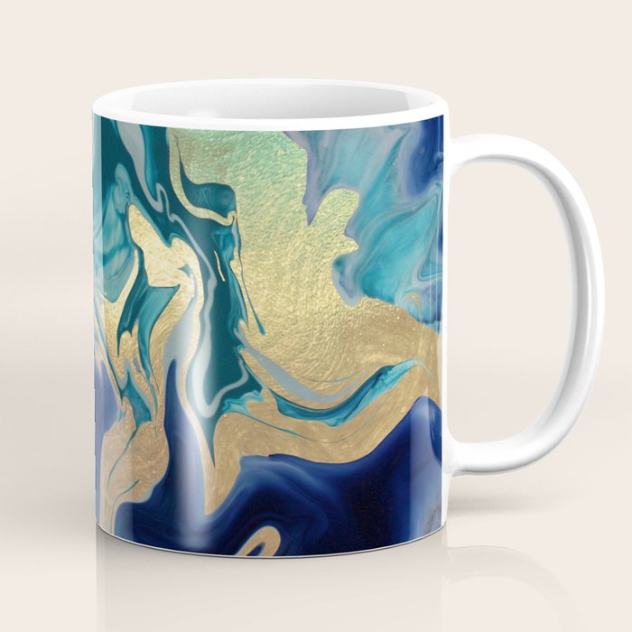 Dramaqueen - Gold Indigo Marble Coffee Mug