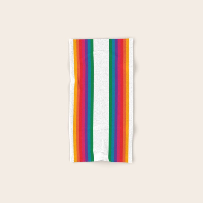 Retro Bright Rainbow - Straight Bath Towel