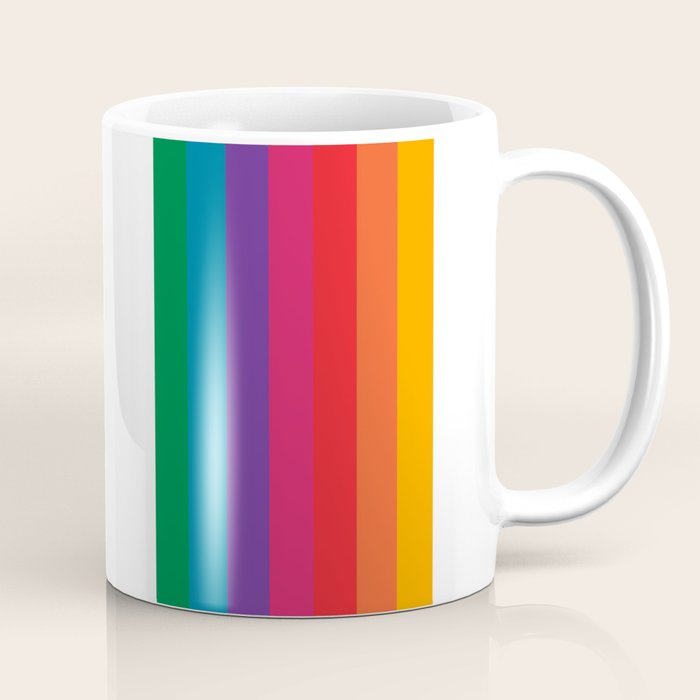 Retro Bright Rainbow - Straight Coffee Mug