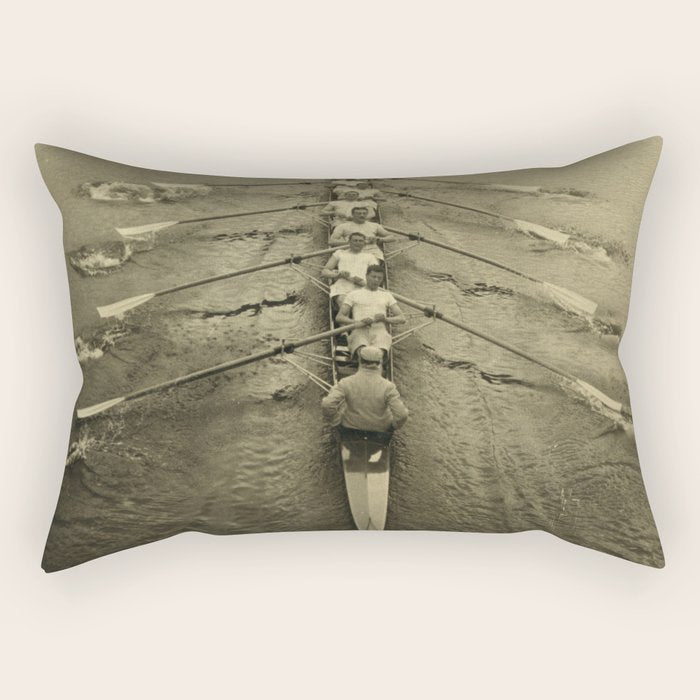 Rowing - Cambridge Crew, 1910 Rectangular Pillow