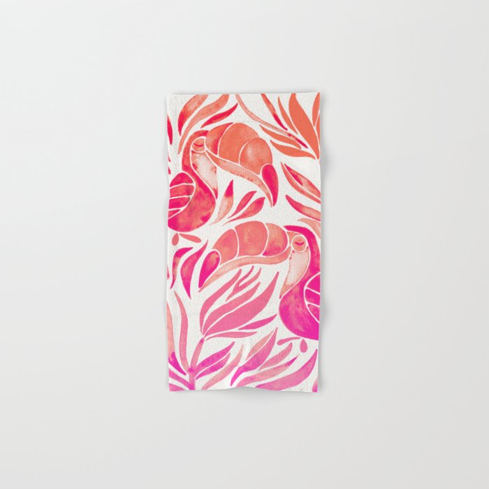 Tropical Toucans - Pink Ombrã© Palette Bath Towel