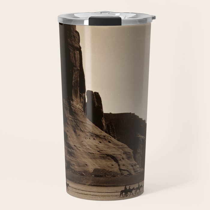 Navajo Riders - Canyon De Chelly - Edward Curtis Photo Print Travel Mug