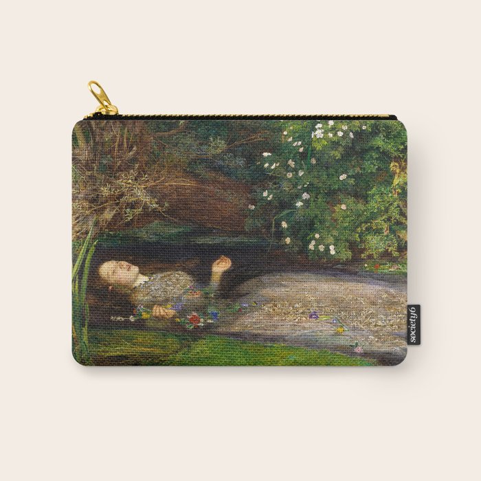 Ophelia Painting By John Everett Millais Carry All Pouch