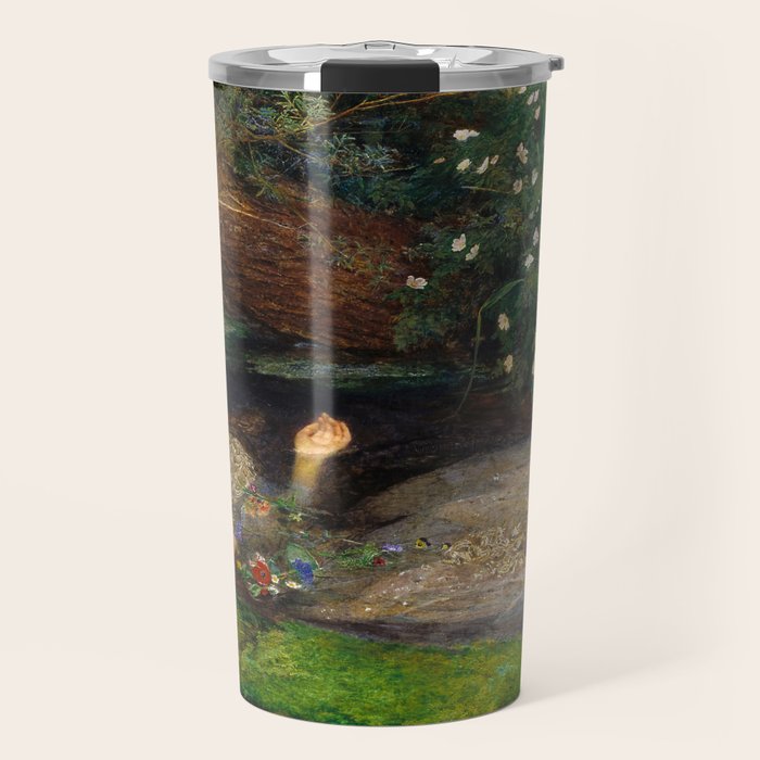 Ophelia Painting By John Everett Millais Travel Mug