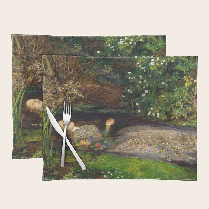 Ophelia Painting By John Everett Millais Placemat