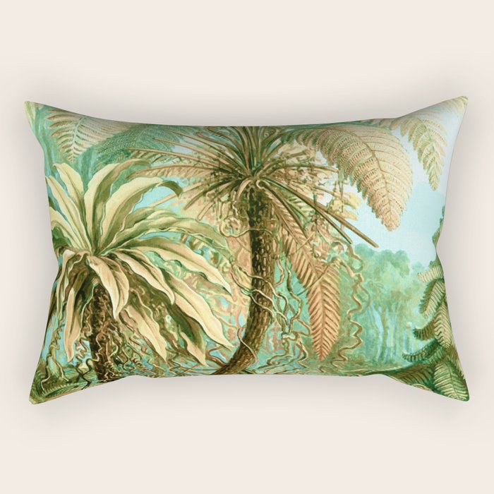 Vintage Tropical | Jungle Botanical Nature Banana Tree | Bohemian Plants Trees Forest Rectangular Pillow