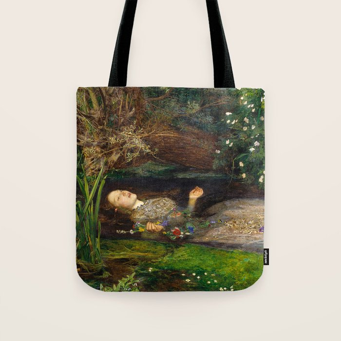 Ophelia Painting By John Everett Millais Tote Bag