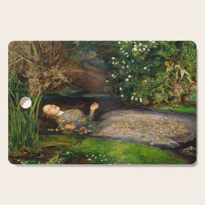 Ophelia Painting By John Everett Millais Cutting Board