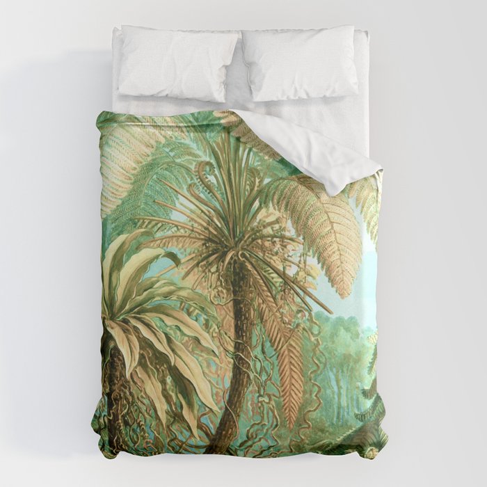 Vintage Tropical | Jungle Botanical Nature Banana Tree | Bohemian Plants Trees Forest Duvet Cover
