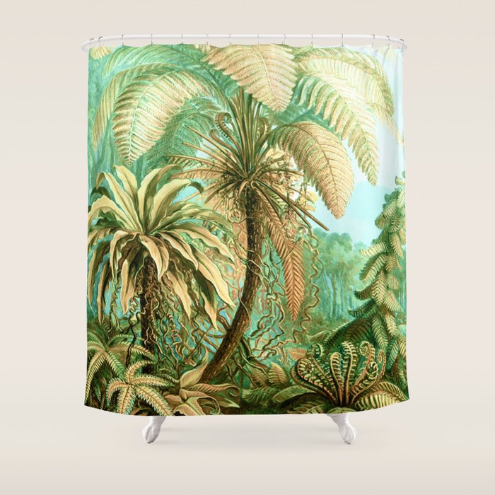 Vintage Tropical | Jungle Botanical Nature Banana Tree | Bohemian Plants Trees Forest Shower Curtain