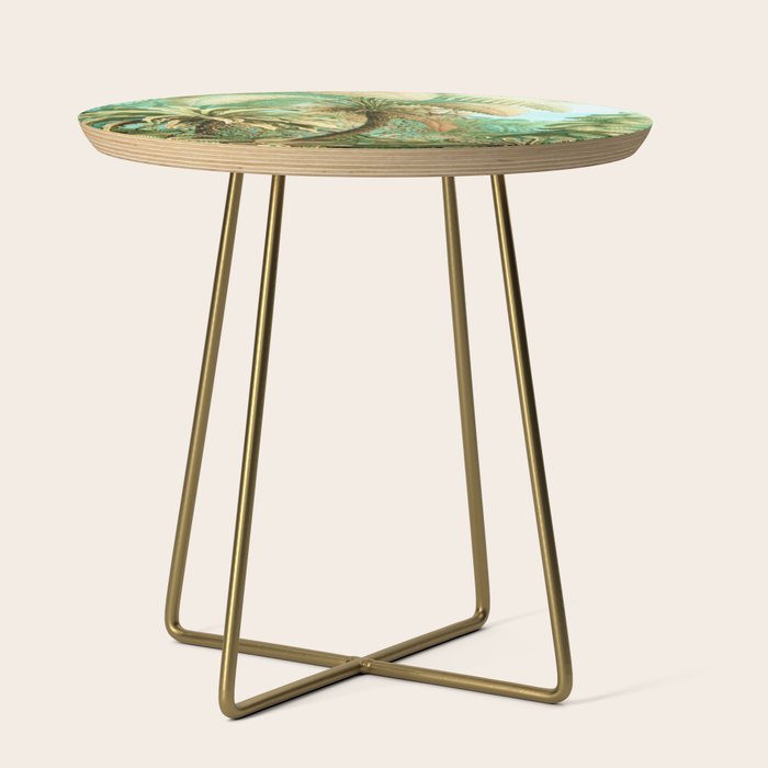 Vintage Tropical | Jungle Botanical Nature Banana Tree | Bohemian Plants Trees Forest Side Table