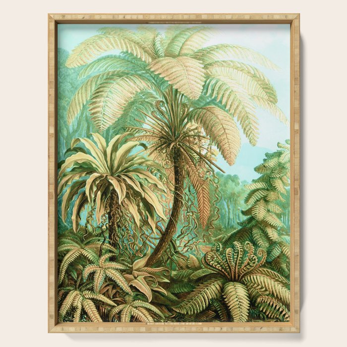 Vintage Tropical | Jungle Botanical Nature Banana Tree | Bohemian Plants Trees Forest Serving Tray