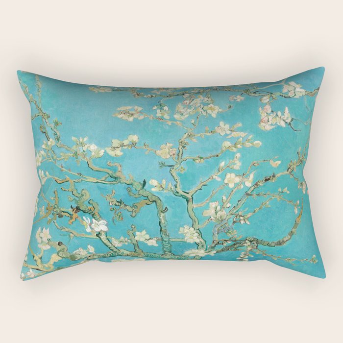 Van Gogh Almond Blossoms Painting Rectangular Pillow