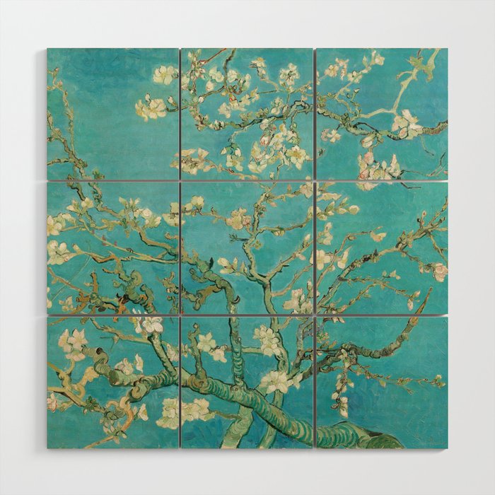 Van Gogh Almond Blossoms Painting Wood Wall Art