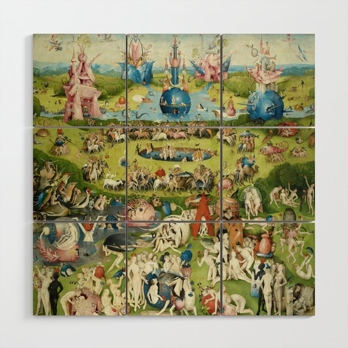 The Garden Of Earthly Delights By Hieronymus Bosch Wood Wall Art