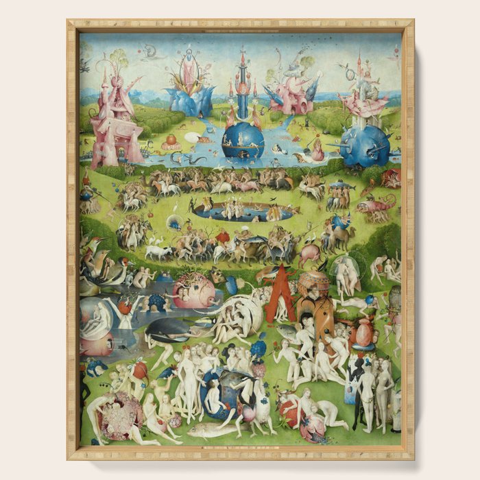 The Garden Of Earthly Delights By Hieronymus Bosch Serving Tray