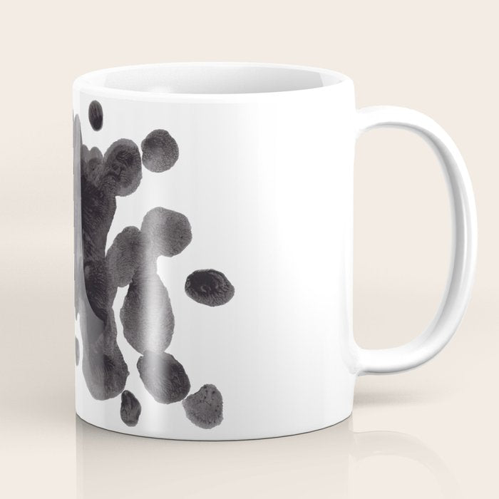 Black And White Inkblot Pattern Rorschach Test Coffee Mug