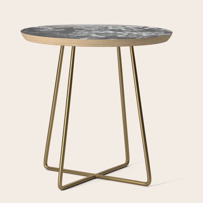 Cholla Cactus Garden (Black + White) Side Table