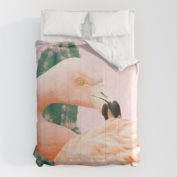 Flamingo & Cactus #Homestorie #Decor #Buyart Comforter