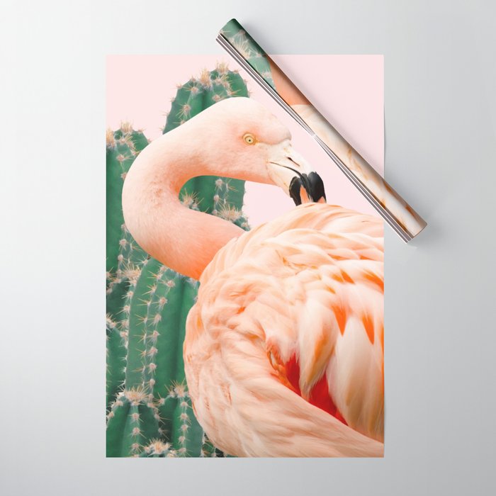 Flamingo & Cactus #Homestorie #Decor #Buyart Wrapping Paper