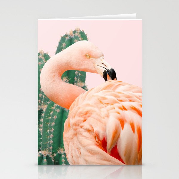 Flamingo & Cactus #Homestorie #Decor #Buyart Stationery Card