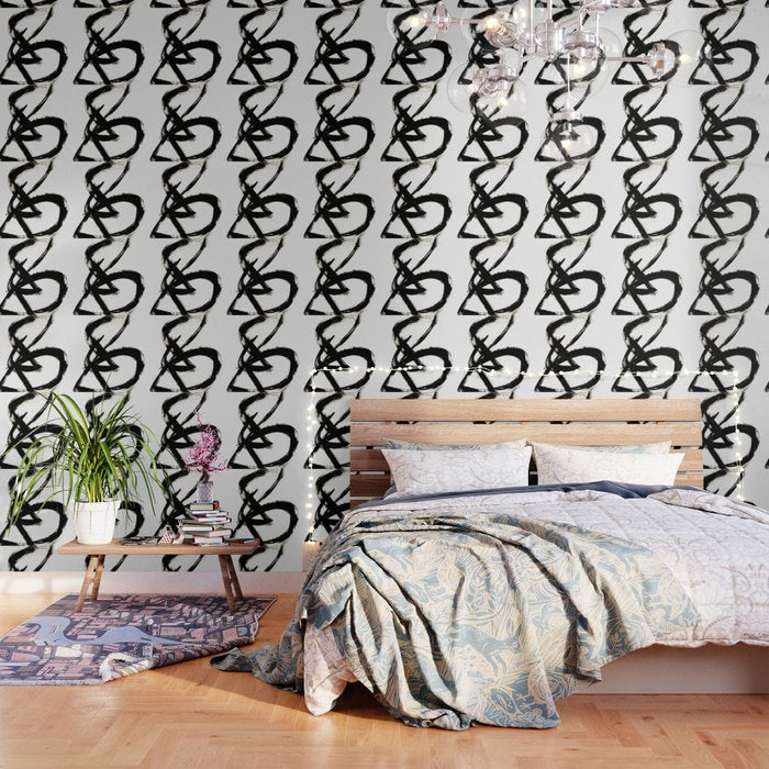 Brushstroke 3 - A Simple Black And White Ink Design Wallpaper