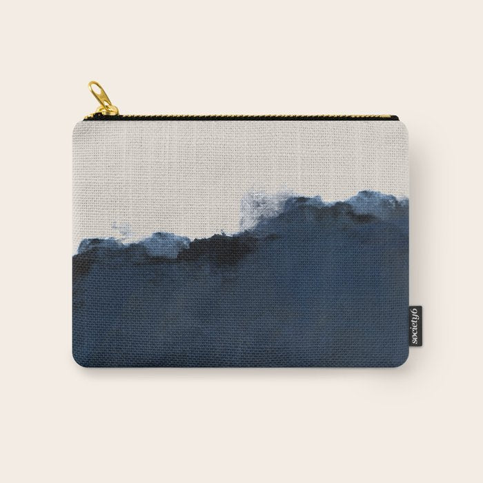 Abstract, Blue, Beige, Indigo Carry All Pouch
